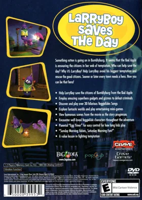 Big Idea's VeggieTales - LarryBoy and the Bad Apple box cover back